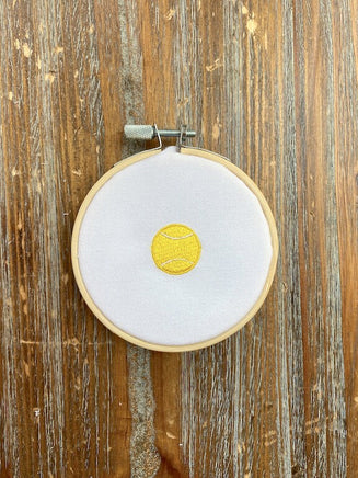 Tiny Tennis Ball Embroidery Machine Design - sproutembroiderydesigns