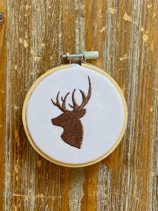 Deer Silhouette Machine Embroidery Design, hunting embroidery design, deer embroidery design, hunter embroidery design, deer design, buck - sproutembroiderydesigns