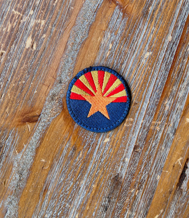 ITH Arizona Flag Patch Machine Embroidery Design, Arizona Patch embroidery design, Patch design, Flag patch, In The Hoop Embroidery Design