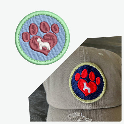 ITH Dog Heart Machine Embroidery Design, Dog embroidery design, love dog patch design, dog patch, In The Hoop Embroidery Design