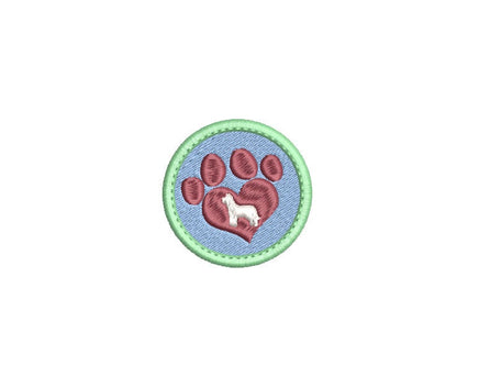 ITH Dog Heart Machine Embroidery Design, Dog embroidery design, love dog patch design, dog patch, In The Hoop Embroidery Design