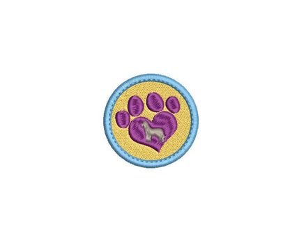 ITH Dog Heart Machine Embroidery Design, Dog embroidery design, love dog patch design, dog patch, In The Hoop Embroidery Design