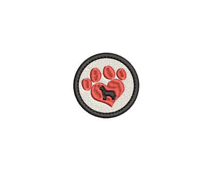 ITH Dog Heart Machine Embroidery Design, Dog embroidery design, love dog patch design, dog patch, In The Hoop Embroidery Design