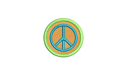 ITH Peace Machine Patch Embroidery Design, Peace Sign embroidery design, Peace patch design, peace patch, In The Hoop Embroidery Design
