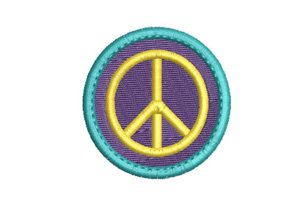 ITH Peace Machine Patch Embroidery Design, Peace Sign embroidery design, Peace patch design, peace patch, In The Hoop Embroidery Design