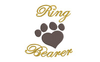 Dog Heart Paw Ring Bearer Machine Embroidery Designs, 3 Sizes, Dog wedding embroidery, Dog Ring Bearer embroidery design, Dog of Honor
