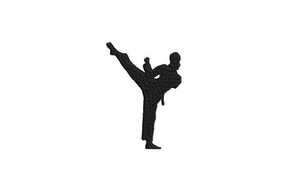 Karate Girl Machine Embroidery Design, Silhouette embroidery design, martial arts embroidery, karate Woman embroidery
