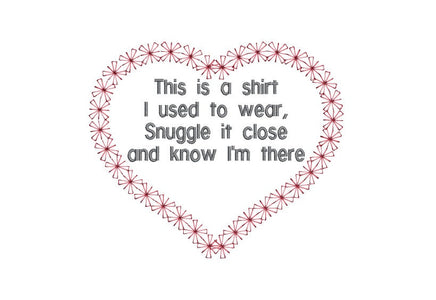 Heart Memorial This is a Shirt Machine Embroidery Design, 2 sizes, Memorial embroidery design, shirt quilt embroidery design, 4x4, 5x7 hoop