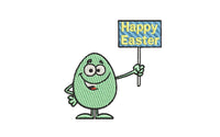 Funny Happy Easter Egg Machine Embroidery Design - sproutembroiderydesigns