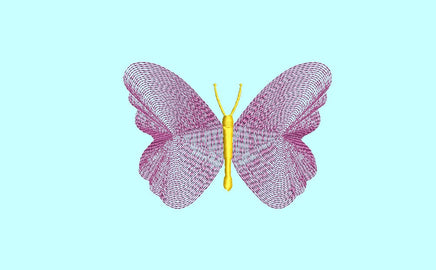 Butterfly Contour Embroidery Design - sproutembroiderydesigns