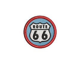 Route 66 Patch Machine Embroidery Design, Route 66 embroidery design, travel design, In The Hoop Embroidery Design