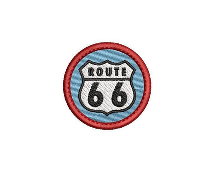 Route 66 Patch Machine Embroidery Design, Route 66 embroidery design, travel design, In The Hoop Embroidery Design
