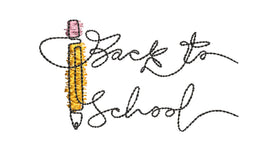 Pencil Back To School Machine Embroidery Design - sproutembroiderydesigns