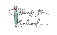 Pencil Back To School Machine Embroidery Design - sproutembroiderydesigns