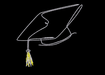 Graduation Cap Machine Embroidery Design - sproutembroiderydesigns