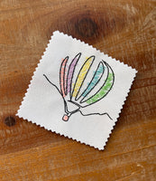 Colorful Sketch Hot Air Balloon Machine Embroidery Design
