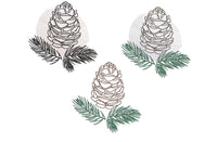Pine Cone Christmas Machine Embroidery Design, 4x4 hoop