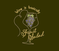 Wine Is Basically Fruit Salad Embroidery Design - sproutembroiderydesigns