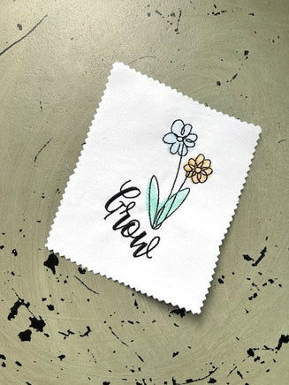 Word Flower Machine Embroidery Design Collection, 4 designs in 2 sizes each, PES, DST, VP3, EXP, hus, jef, pcs, shv, vip, Quick Stitch - sproutembroiderydesigns