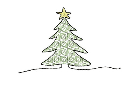 Christmas Tree Collection Machine Embroidery Design, 3 designs in 2 sizes each, PES, DST, VP3, EXP, hus, jef, pcs, shv, vip, csd, xxx quick