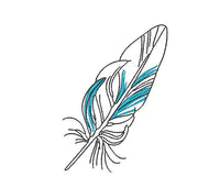 Feather Embroidery Design, 2 sizes, Quick Stitch, Collection Available, PES, DST, VP3, pcs + more