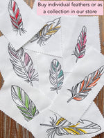 Feather Embroidery Design, 2 sizes, Quick Stitch, Collection Available, PES, DST, VP3, pcs + more