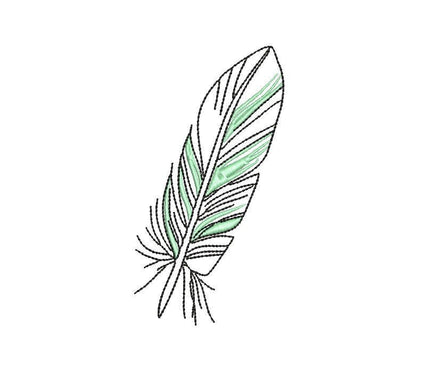 Feather Collection Embroidery Design, 4 Designs, Quick Stitch, Collection Available, PES, VIP, DST, vp3, pcs + more - sproutembroiderydesigns
