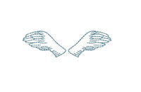 Angel Wings Embroidery Design, memorial embroidery design - sproutembroiderydesigns