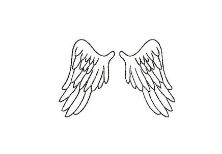 Collection Angel Wings Embroidery Design, PES, DST, VIP, VP3, pcs + more, memorial embroidery design, Quick Stitch