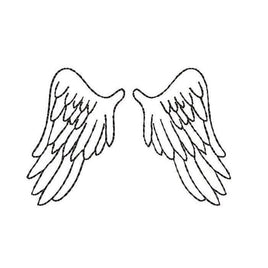 Angel Wings Embroidery Design, memorial embroidery design - sproutembroiderydesigns