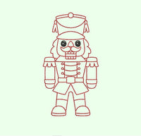 Nutcracker Machine Embroidery Design, 4x4 hoop, Quick Stitch