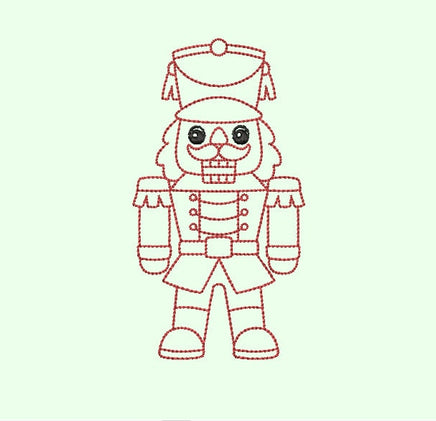 Nutcracker Machine Embroidery Design, 4x4 hoop, Quick Stitch