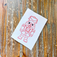 Nutcracker Machine Embroidery Design, 4x4 hoop, Quick Stitch