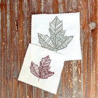 Doodle Autumn Leaf Machine Embroidery Design - sproutembroiderydesigns