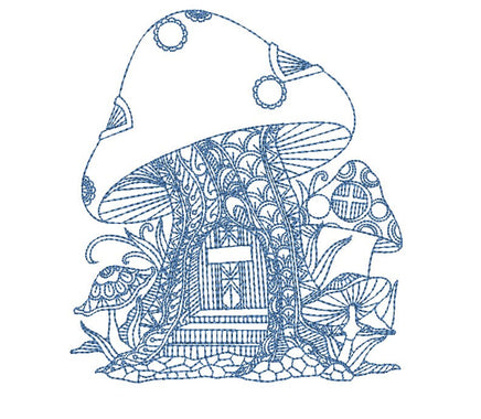 Mushroom Garden Machine Embroidery Design - sproutembroiderydesigns