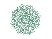 Floral Mandala Machine Embroidery Design, 2 sizes