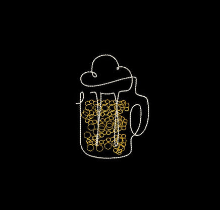 Beer Machine Embroidery Design, Sketch Doodle Beer Embroidery Design, Quick Stitch, PES, DST, VP3, EXP, hus, jef, pcs, shv, vip, csd, xxx