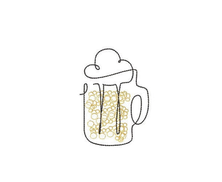 Beer Machine Embroidery Design - sproutembroiderydesigns