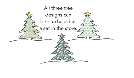 Pine Needle Christmas Tree Machine Embroidery Design, 2 sizes, 4x4 and 5x7 hoop, PES, DST, VP3, EXP, hus, jef, pcs, shv, vip, csd, xxx
