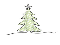 Motif Christmas Tree Machine Embroidery Design - sproutembroiderydesigns