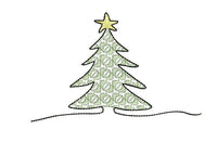 Motif Christmas Tree Machine Embroidery Design - sproutembroiderydesigns