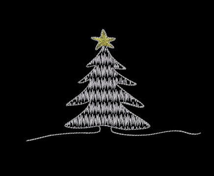 Pine Needle Christmas Tree Machine Embroidery Design, 2 sizes, 4x4 and 5x7 hoop, PES, DST, VP3, EXP, hus, jef, pcs, shv, vip, csd, xxx