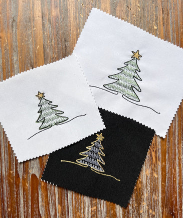 Christmas Tree Collection Machine Embroidery Design, 3 designs in 2 sizes each, PES, DST, VP3, EXP, hus, jef, pcs, shv, vip, csd, xxx quick