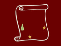 Blank Santa Letter Christmas Embroidery Design, 2 sizes, 4x4 and 5x7 hoop, Christmas List embroidery design, Christmas machine embroidery