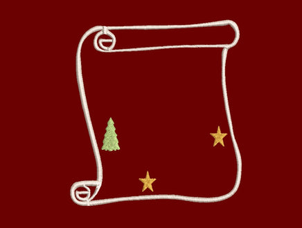 Blank Santa Letter Christmas Embroidery Design, 2 sizes, 4x4 and 5x7 hoop, Christmas List embroidery design, Christmas machine embroidery
