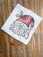 Snowflake Gnome Machine Embroidery Design, 2 sizes, Christmas Gnome embroidery