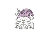 Snowflake Gnome Machine Embroidery Design, 2 sizes, Christmas Gnome embroidery
