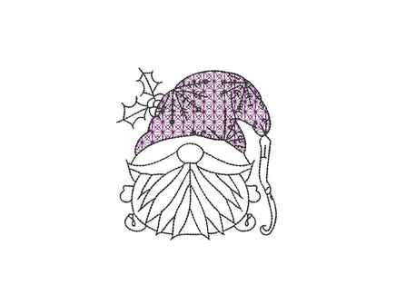 Snowflake Gnome Machine Embroidery Design, 2 sizes, Christmas Gnome embroidery