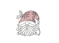 Snowflake Gnome Machine Embroidery Design, 2 sizes, Christmas Gnome embroidery