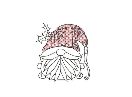 Snowflake Gnome Machine Embroidery Design, 2 sizes, Christmas Gnome embroidery
